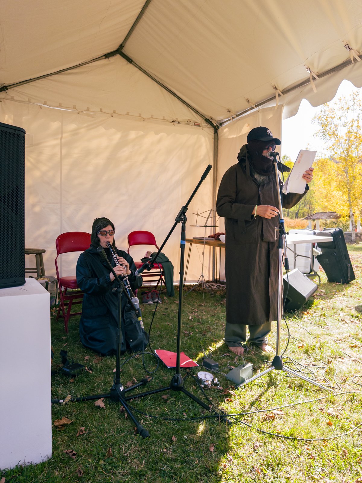 brigid and sparrow performing as "ball of fire"