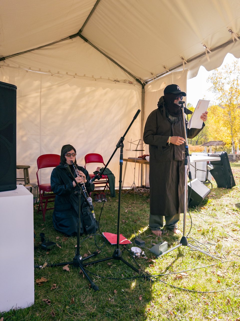 brigid and sparrow performing as "ball of fire"