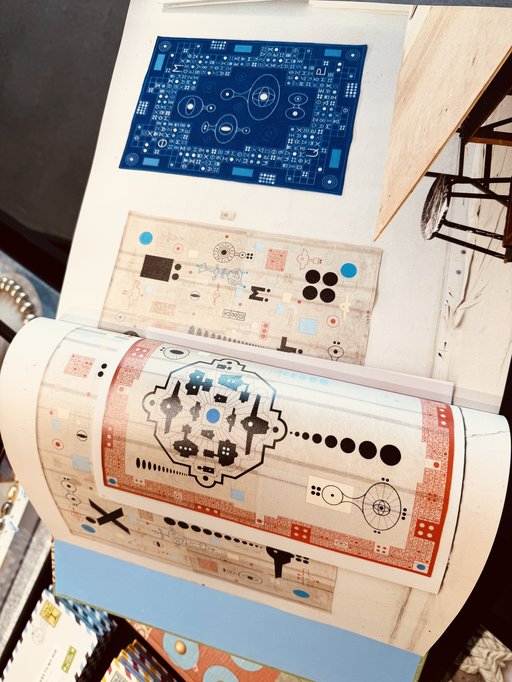 spread from a book of works by karla knight